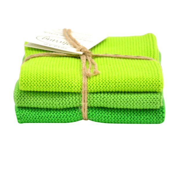 3er Set Wischtuch frisches grün Kombi